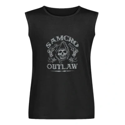 Image of Samcro &#039;Outlaw&#039; Men Sleeveless T Shirt Vest Navy XXL