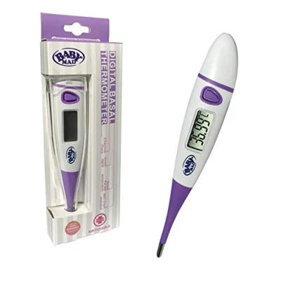 Image of Basal Thermometer for Ovulation Switchable C/F Temperature Chart Hard Storage Case BabyMad