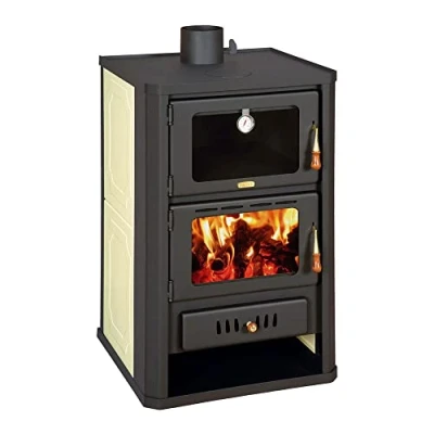 Image of Wood Burning Stove 5+15 kW Cooker Back Boiler Log Burner Woodburning Prity FGW15