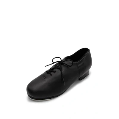 Image of Capezio Cadence Tap Shoes, Shoes For Women With Durable Leather Soles &amp; Tele Tone Toe Heel Taps, Dance Professional Dancers, Lightweight Black, Size 5