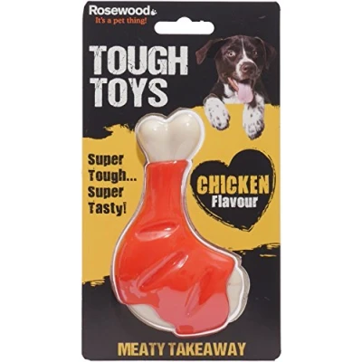 Image of Rosewood Meaty Chicken Takeaway Leg Tough Dog Toy