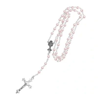 Image of Widdle Gifts First Holy Communion Rosary Beads Pink C6110/PK 4222
