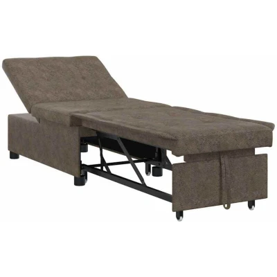 Image of vidaXL Sofa Bed 3 in 1 Pull Out Design Army Green Faux Suede Leather