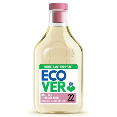 Image of Ecover mild detergent wool and fine (1 L/22 loads), liquid with plant based ingredients, for delicate textiles