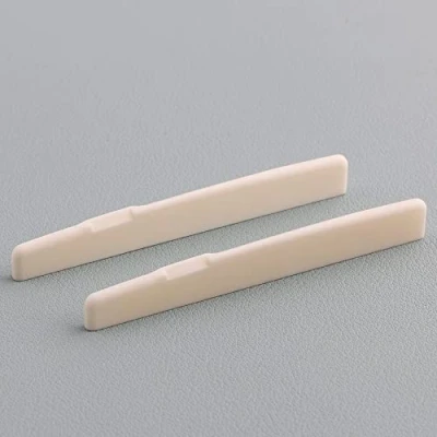Image of LYWSMSK Flat Bottom Acoustic Guitar Bone Saddle for YMH FG Series 75 x 3 9.7mm (2 Pack)