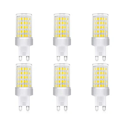 Image of G9 LED Light Bulb, 10W (80W Halogen Equivalent),G9 Bulbs for Home Lighting, SMD 2835 Lamps, High 800LM, AC220V 240V, Non Dimmable, Cool White 6000K, 6 Pack