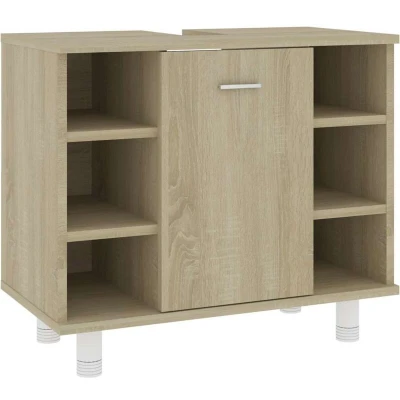 Image of vidaXL Bathroom Cabinet Sonoma Oak 60x32x53.5 cm Engineered Wood