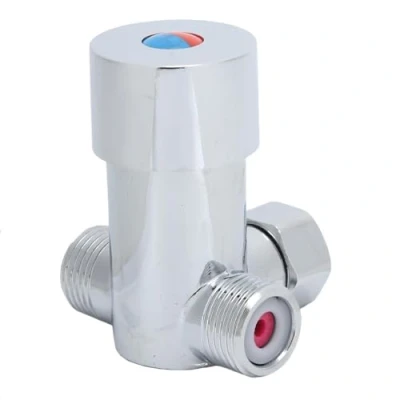 Image of Jadeshay Mixer Valve, 3 Way Valve Hot Cold Water Tap Thermostatic for Washbasin, Kitchen, Bathroom, Toilet