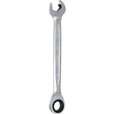 Image of KS Tools 503.5224 DUO GEARplus combination spanner set with ratchet mechanism in ring and open jaw 24mm