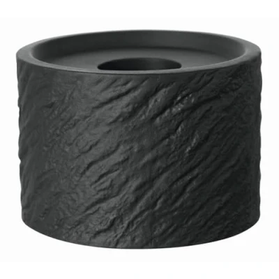 Image of Villeroy &amp; Boch Manufacture Rock Home candleholder 6.5 x 5 cm, premium porcelain, black