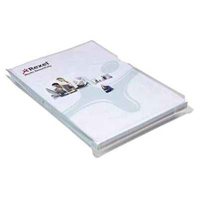 Image of Rexel Nyrex Premium A4 Expanding Document Folder, Clear Embossed, Heavy Duty 170mic, Extra Capacity, Cut Back, L Pack of 10, 2001015