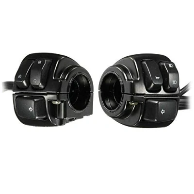 Image of MASO Pair Motorcycle 1&#039;&#039; 25mm Handlebar Control Switch with Wiring Harness for 1996 2012 Sportster 883 1200