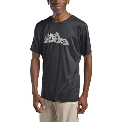 Image of Jack Wolfskin Men&#039;s Peak Graphic T M Shirt, MTN Phantom, L