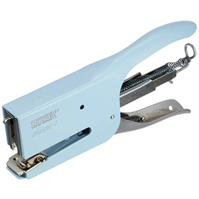 Image of Rapid Retro K1 Stapling Pliers, 50 Sheet Capacity, and Pinning, Uses 26/6 26/8 mm Staples, Metal, Fondant Blue, 5000497