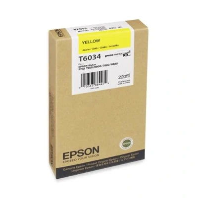 Image of Epson T6034 Yellow Ink Cartridge 220ml C13T603400