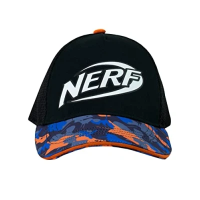 Image of Nerf Baseball Cap Kids Camouflage Hat For Boys Or Girls Multicoloured One Size