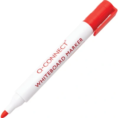 Image of Q connect Red Bullet Tip Drywipe Marker Pen (Pack 10)