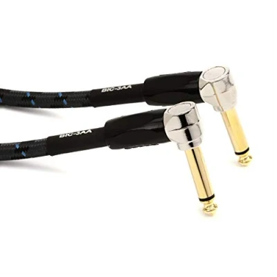Image of BOSS Bic 3Aa Patch/Pedal, Guitar, Bass And Instrument Cable. Angled 1/4 Inch Connectors, 3 Ft./1 M Length.