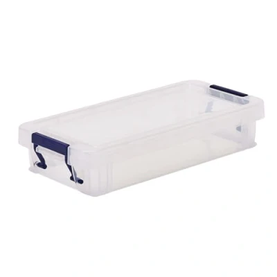 Image of BANKERS Box Storage 0.75L (10 Pack) BPA Free, Stackable Plastic Organizer with Clip Lock Lid, Impact Resistant &amp; Fully Recyclable for Home Office Supplies