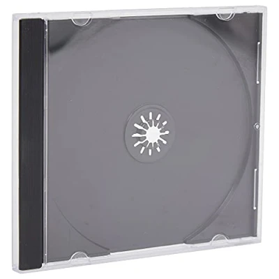 Image of 5 x Dragon Trading Single CD DVD Blu Ray Disc Cases. Jewel Cases with 10.4mm Spine for 1 Black Tray (Pack of 5). Same Used By Major Music Companies