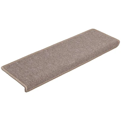 Image of vidaXL Carpet Stair Treads 15 pcs 65x21x4 cm Light Brown