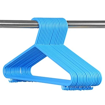 Image of Taylor &amp; Brown® 80 Blue Plastic Coat Hangers For Kids Clothes Childrens Hang Baby Child Children Hanging Storage