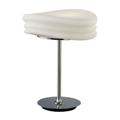 Image of Mediterraneo Table Lamp 2 Light E27 Medium, Polished Chrome, Frosted White Glass