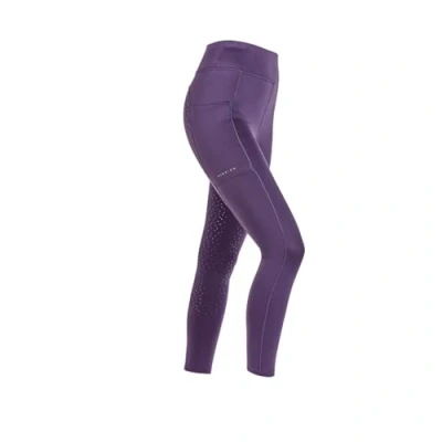 Image of Shires Aubrion Shield Womens Winter Riding Tights Purple XXL