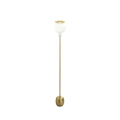 Image of Kundalini Opyo floor lamp, handblown, brass
