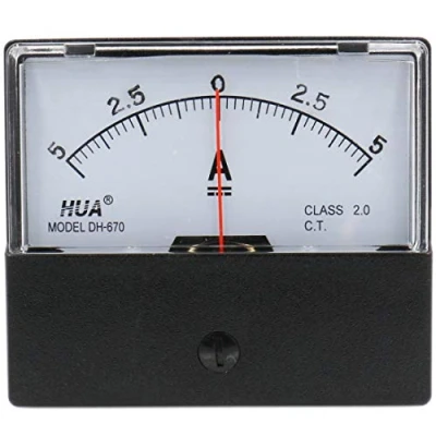Image of Ammeter DH 670 DC 5 0 5A Rectangular Amp Panel Meter Gauge