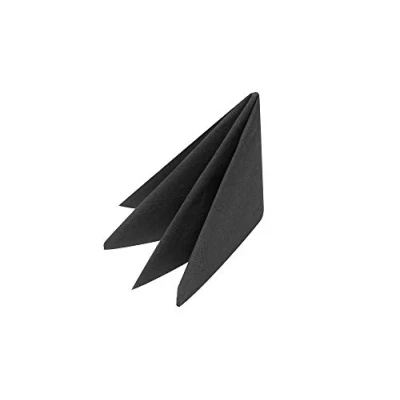 Image of Swantex Black Napkins 33cm 2ply Pack of 100 Disposable Napkins, Party Paper Dinner