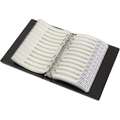 Image of Fasizi 1% 0402 SMD Resistor Assorted Folder (0 ohm 10M ohm) 170value x 50pcs = 8500pcs sample book