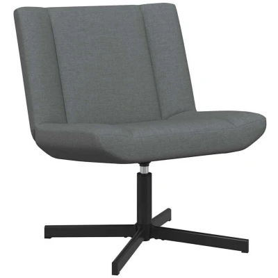 Image of vidaXL Swivel Chair Dark grey Fabric, Metal Medium