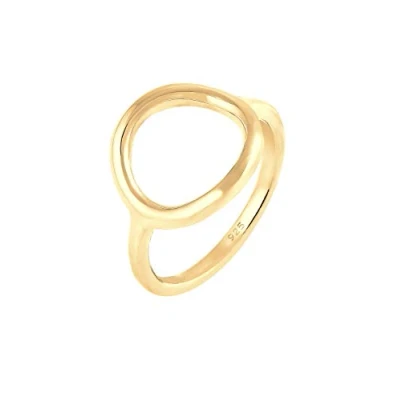 Image of Elli Ring Ladies Circle Round Geo Statement in 925 Sterling Silver