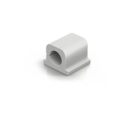 Image of Durable CAVOLINE Cable Management Clips Pack of 6 Large Grey Self Adhesive Channelling for 1 Ideal and Wire Extreme Holding Electrical Cables