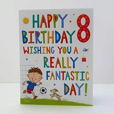 Image of Regal Publishing Juvenile Birthday Card Age 8 M x 6 inches
