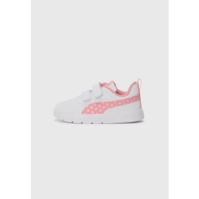 Image of PUMA Baby Girls COURTFLEX V3 Dotty V INF Sneaker, White PINKSCAPE Silver Mist, 7 UK Child