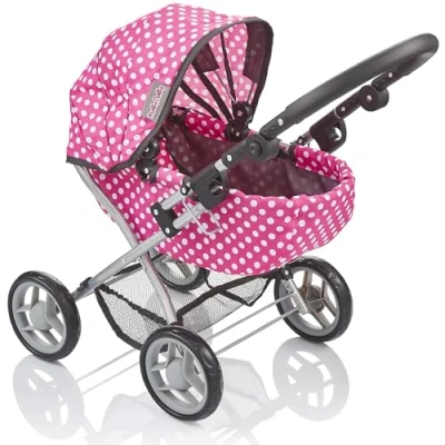 Image of Molly Dolly My First Dolls Pram Adjustable Toy For 2 5 Year Old Girls Baby Doll Pushchair Stroller Age +