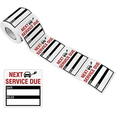 Image of Car Decoration Stickers Oil Change Service Reminder Adhesive Labels Sticker Personalized for All Models