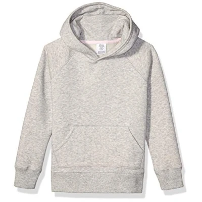 Image of Amazon Essentials Girls&#039; Pullover Hoodie Sweatshirt, Light Grey Heather, 5 Years