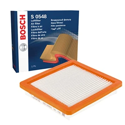 Image of 165463VD0A Air Filter BOSCH F 026 400 548 33,5mm 191mm 203mm Insert NISSAN: Note II Hatchback