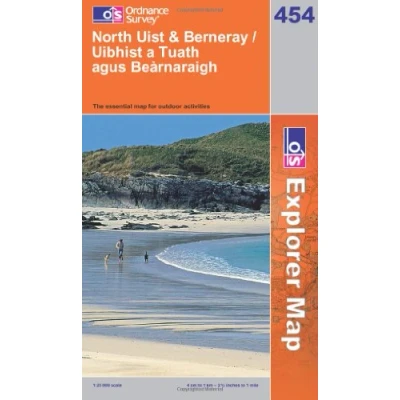 Image of Explorer Active 454 North Uist &amp; Berneray Map With Digital Version
