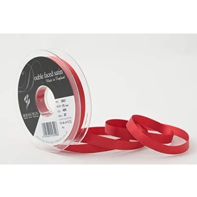 Image of Berisfords Double FACE Poly Satin Ribbon, Russet, 10 mm