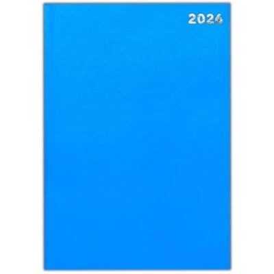 Image of 2025 A4 / A5 A6 Diary Day to Page or Week View Desk Hard Back Casebound Cover (Light Blue, Wtv)
