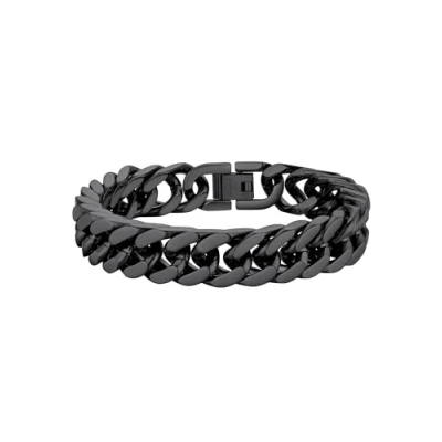 Image of PROSTEEL Stainless Steel Bracelet Men Jewelry Accessories Black Curb Cuban Hand Chain 21CM