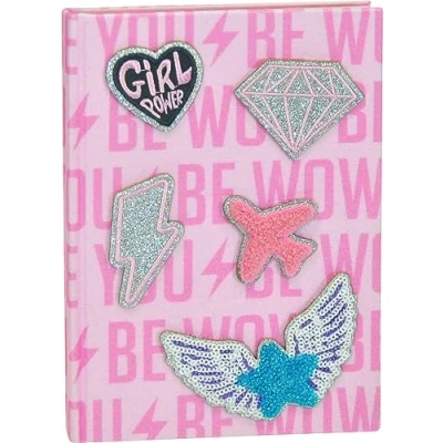 Image of WOW GENERATION Kids Girls School Notebook Diary with Interchangeable Patches Back to