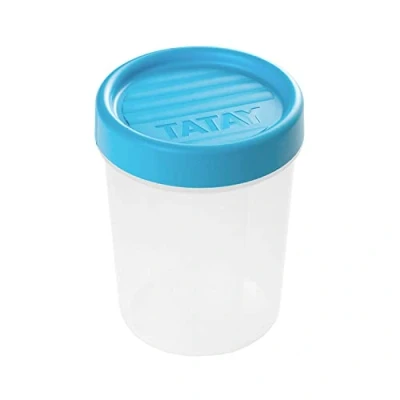 Image of TATAY Food Storage, Airtight, 0.4L of Capacity, Screw Lid, BPA free, Suitable Microwave and Dishwasher, Blue. Measures: 8,5 x 11,1 cm