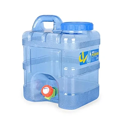 Image of 5L 10L Water Canister With Tap, Plastic Garden Camping Caravan Carrier Fluid Jerry Can Container &amp; Tap Perfectly Safe For Drinking