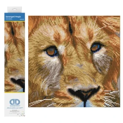 Image of DIAMOND DOTZ Painting, Beginner Kit, Serengeti Magic, 30 x cm