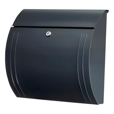 Image of BURG WÄCHTER Briefkasten aus verzinktem Stahl Modena 857 ANT Letter Box Sheet Steel Anthracite, Gray